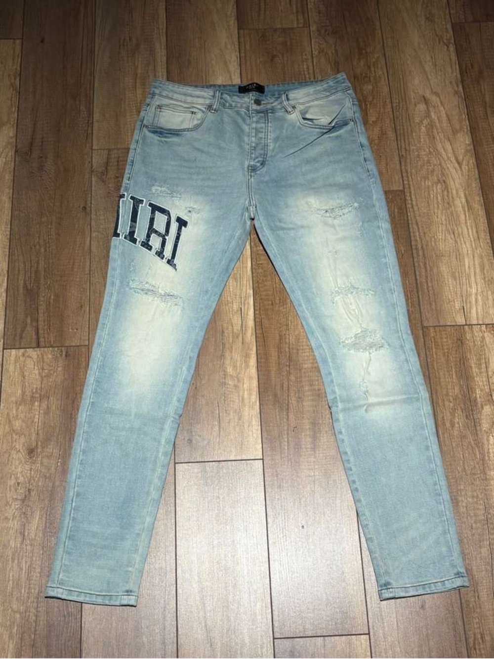 Amiri Light Blue Ripped Jeans Waist Size 34 Brand New